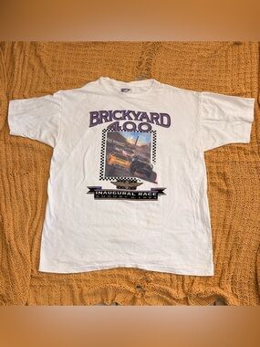 VTG 1994 Brickyard 400 Inaugural Race NASCAR T-shirt Large White Single Stitch